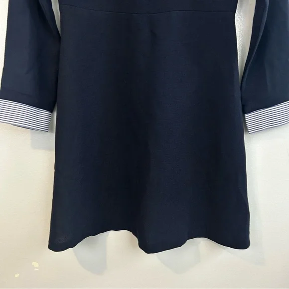 Sandro Gigi Blue Sandro Sheath Mini Dress w/ Striped Rhinestone Cuffs Medium - Picture 4 of 13